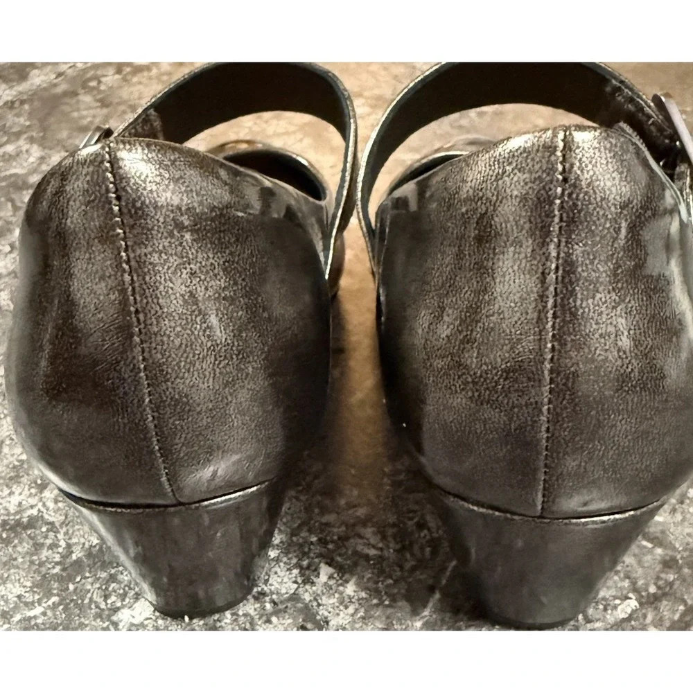 Ziera VALLEY Womens Mary‎ Jane Comfort Plus Heels Patent Leather Bronze 39.5FF